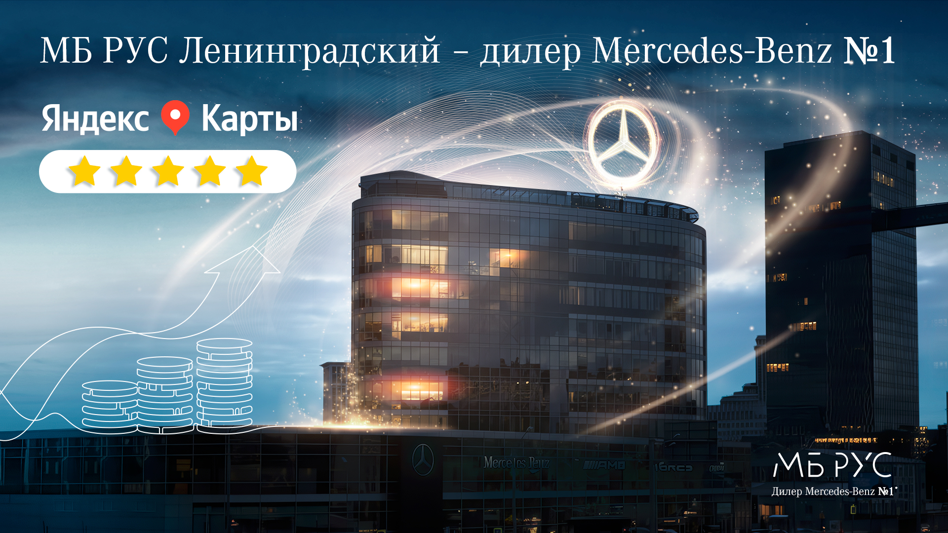 МБ РУС Ленинградский  стал обладателем заветных 5 звезд по версии Яндекс!